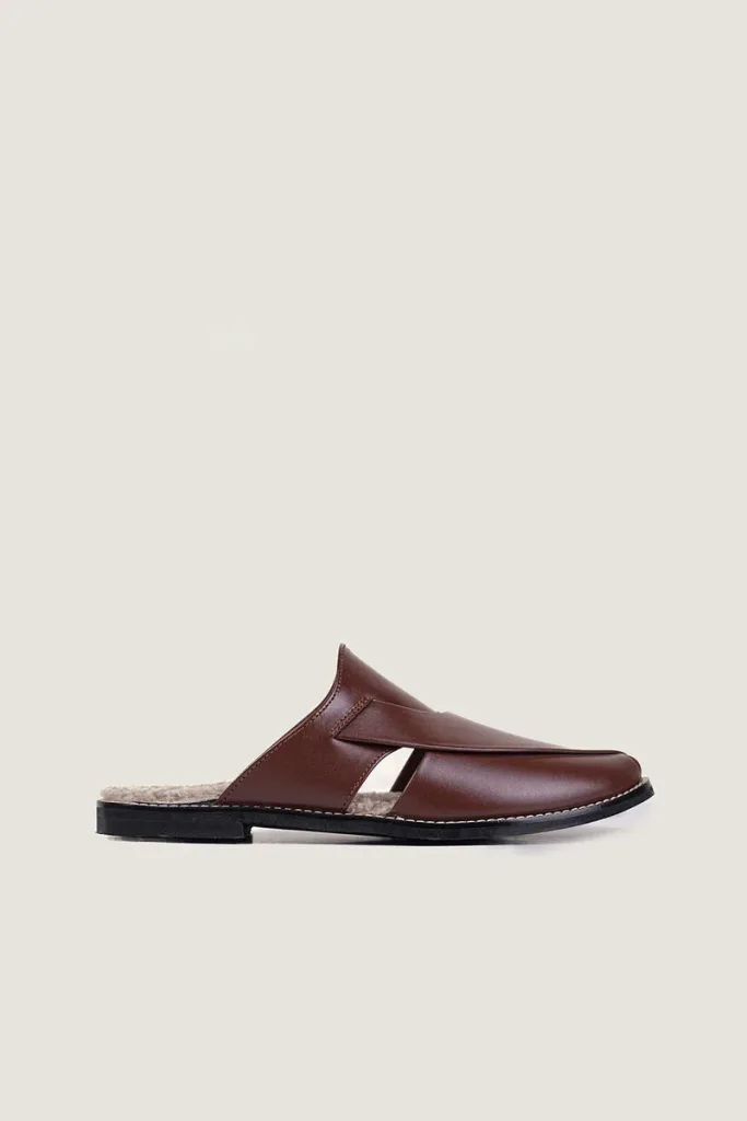 Frith Plush-Lined Leather Mules – Chocolate Brown – view 3