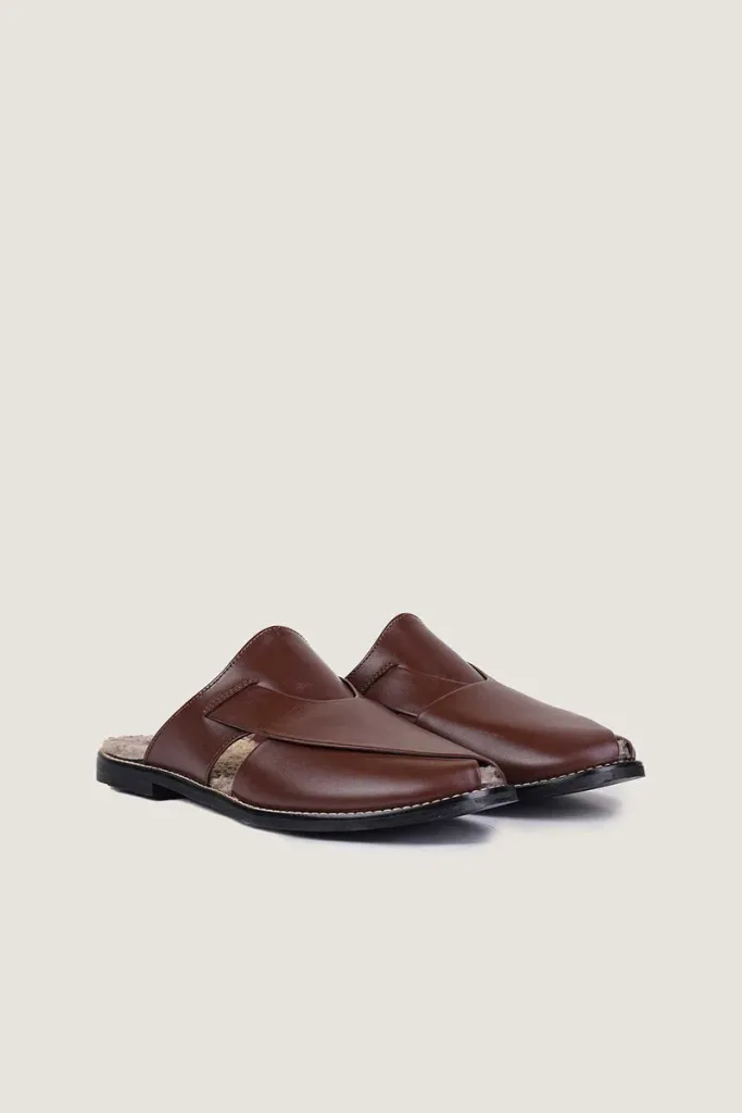 Frith Plush-Lined Leather Mules – Chocolate Brown – view 4