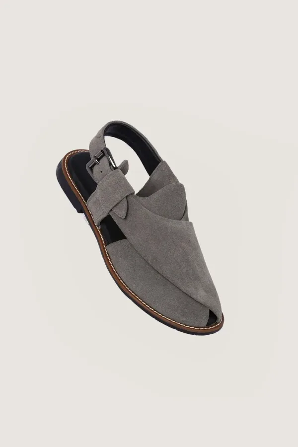 Gloucester Peshawari Chappals – Grey – view 1