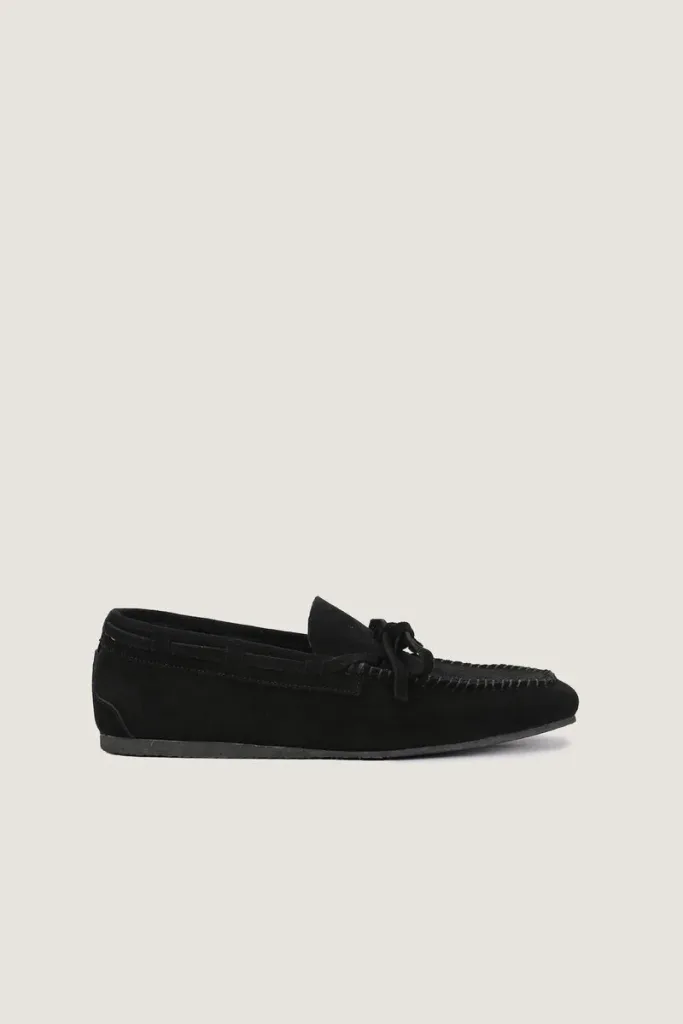 Gower Plush-Lined Suede Loafers – Black – view 2