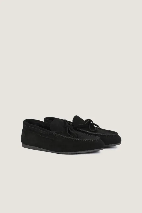 Gower Plush-Lined Suede Loafers – Black – view 3
