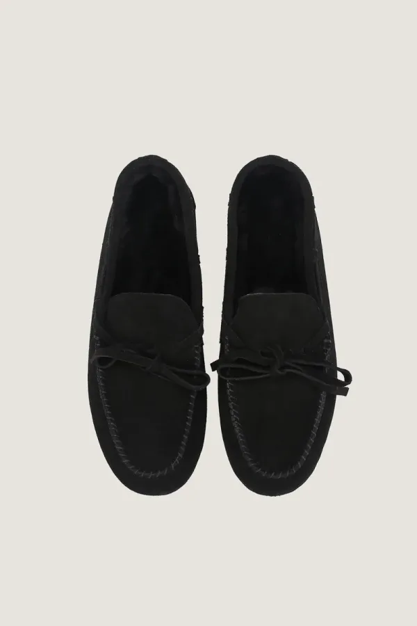 Gower Plush-Lined Suede Loafers – Black – view 4
