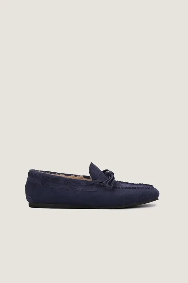 Gower Plush-Lined Suede Loafers – Blue – view 2