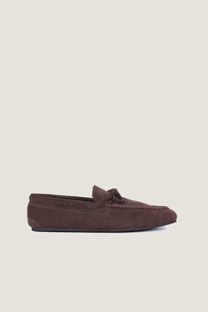 Gower Plush-Lined Suede Loafers – Brown – view 2