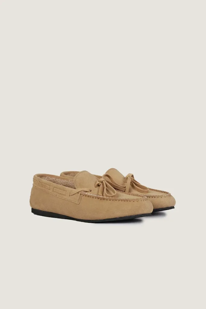 Gower Plush-Lined Suede Loafers – Camel – view 3