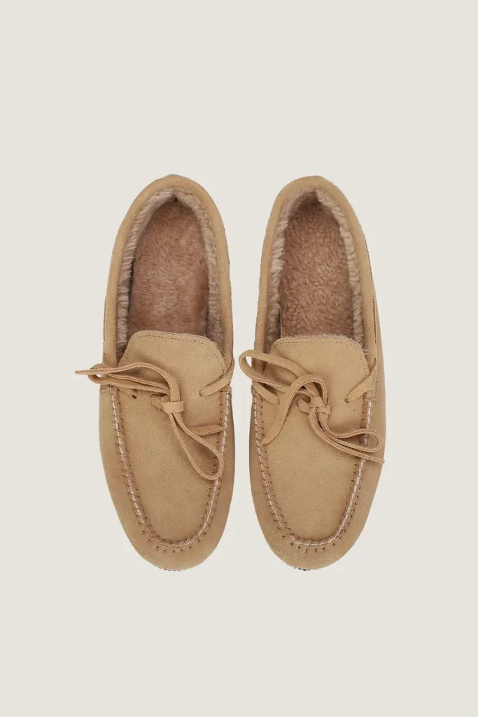 Gower Plush-Lined Suede Loafers – Camel – view 4