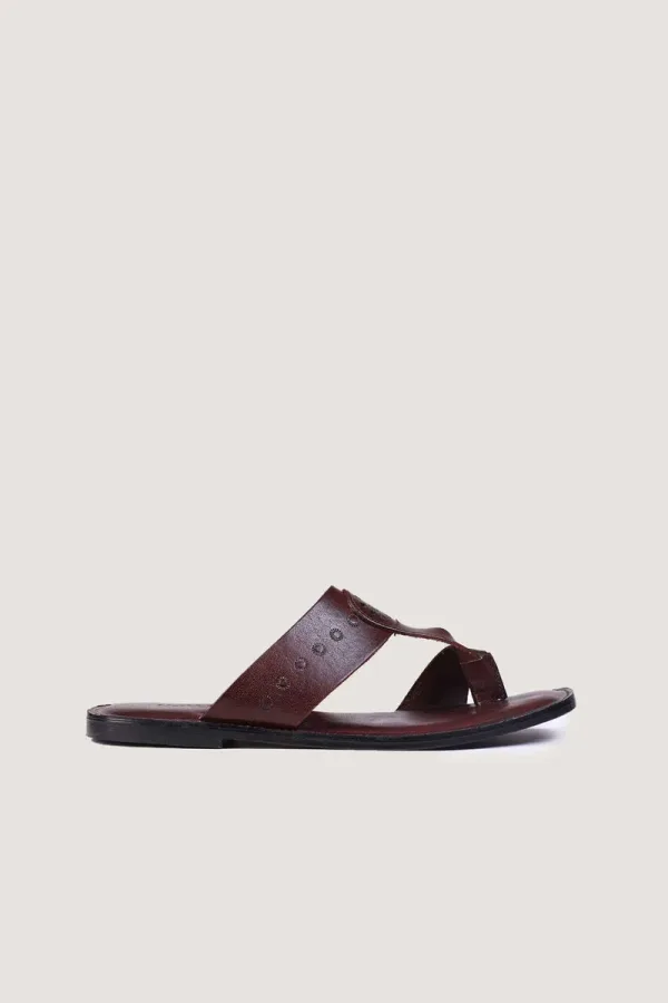 Grosvenor Kolhapuri Sandals – Dark Brown – view 3