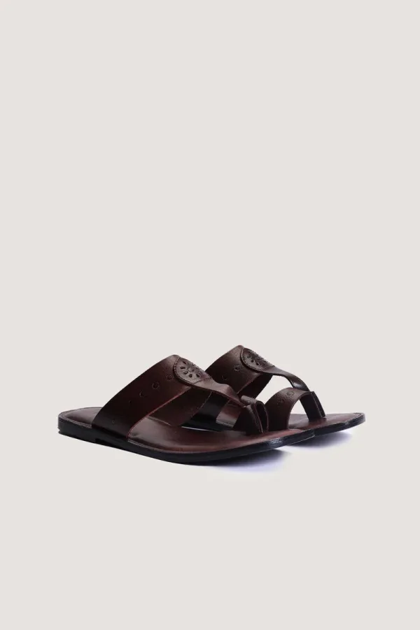 Grosvenor Kolhapuri Sandals – Dark Brown – view 4
