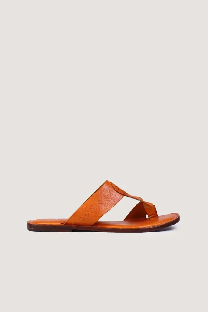 Grosvenor Kolhapuri Sandals – Tan – view 2