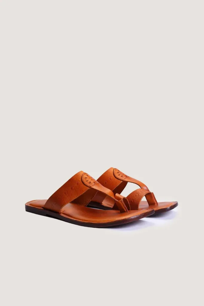 Grosvenor Kolhapuri Sandals – Tan – view 3