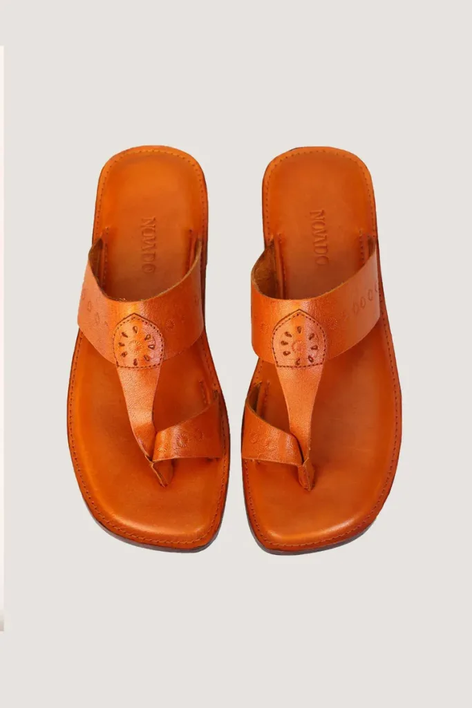 Grosvenor Kolhapuri Sandals – Tan – view 4