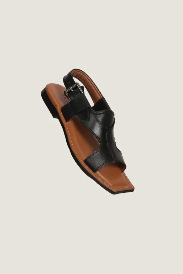 Hanover Peshawari Chappals – Black – view 1