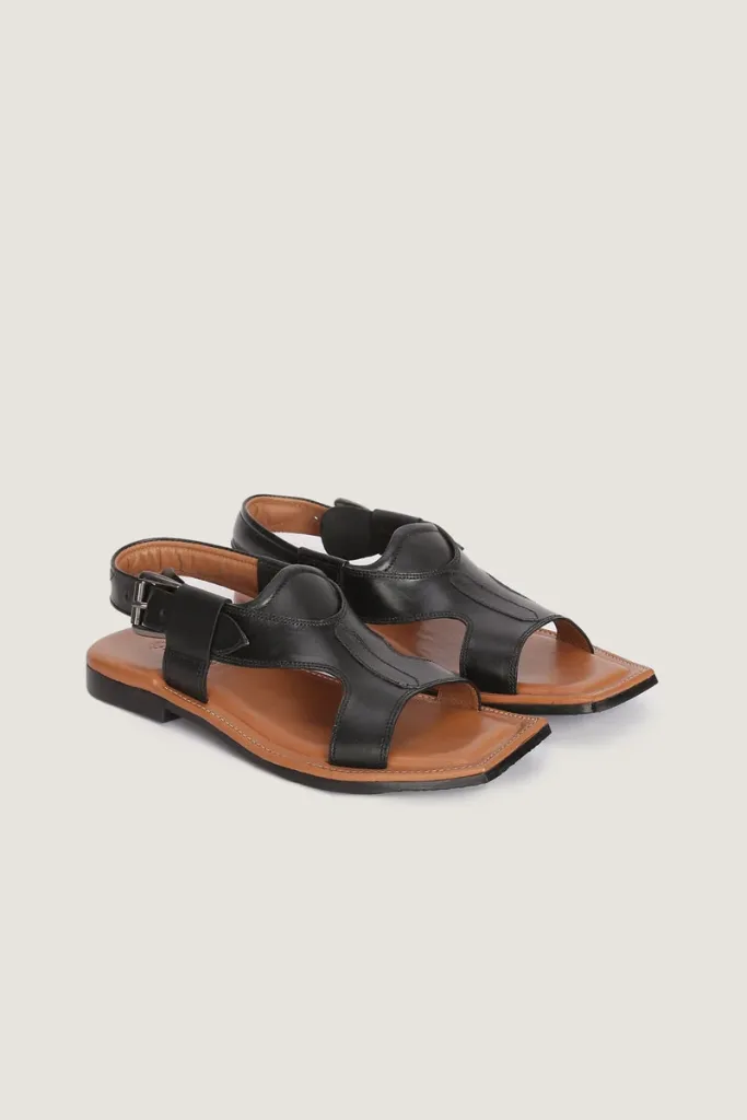 Hanover Peshawari Chappals – Black – view 4