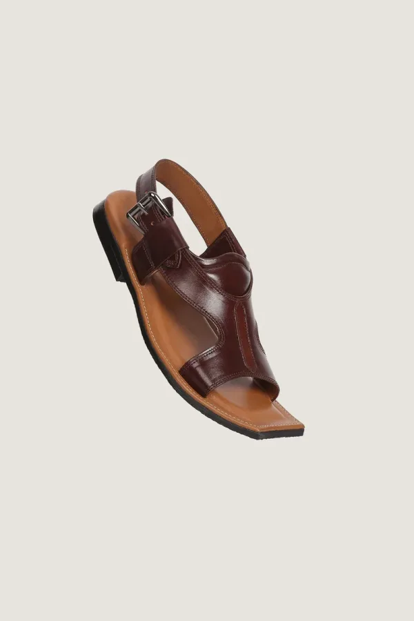 Hanover Peshawari Chappals – Burgundy – view 1