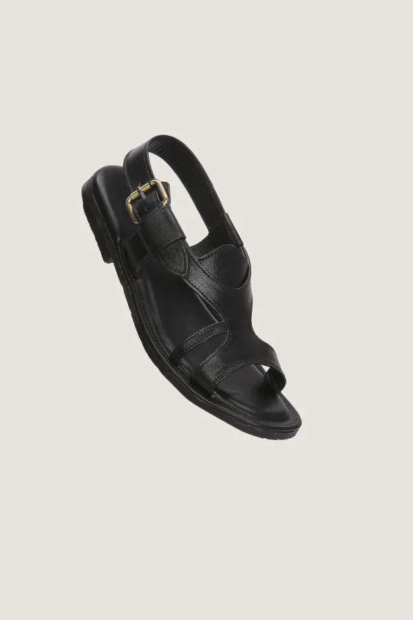 Maddox Peshawari Chappals – Black – view 1