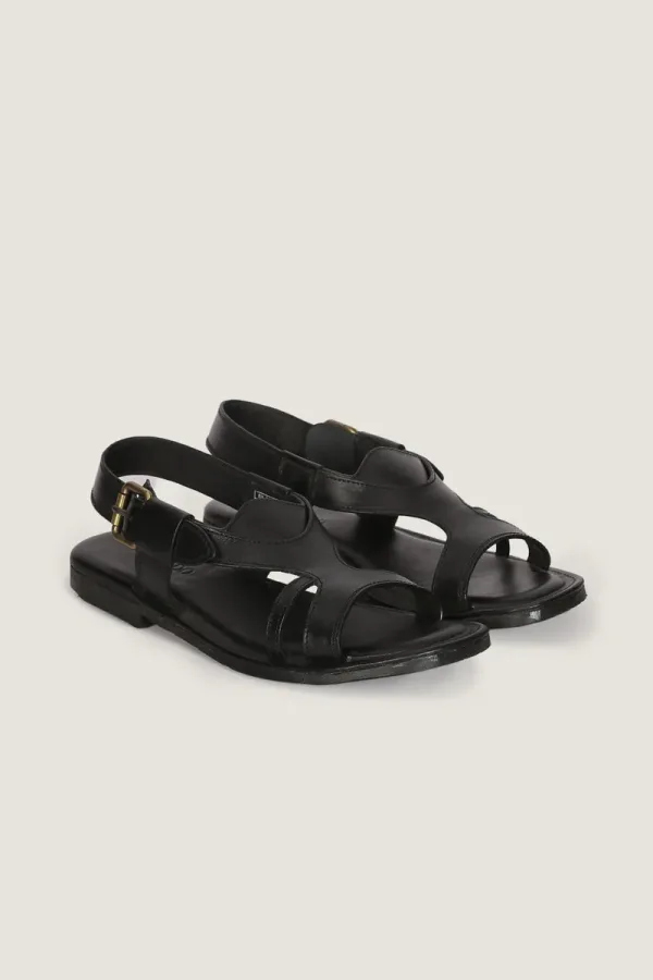 Maddox Peshawari Chappals – Black – view 3