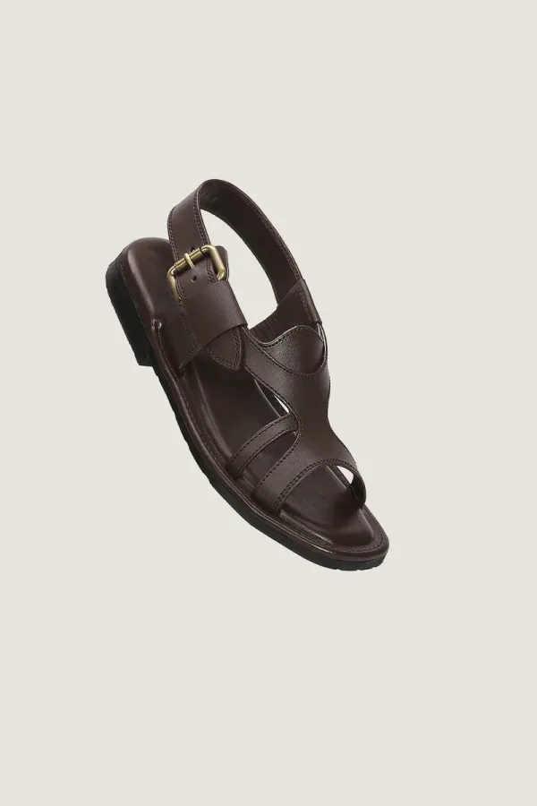 Maddox Peshawari Chappals – Chocolate Brown – view 1