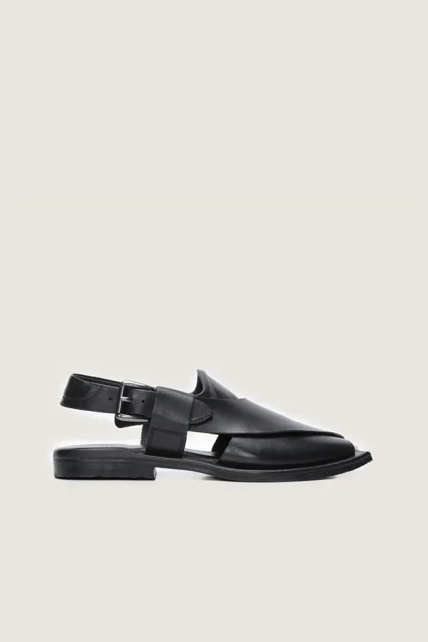 Manchester Peshawari Chappals – Black – view 3