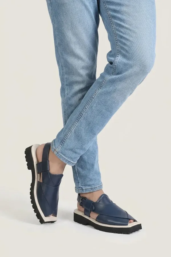 Marshall Peshawari Chappals – Blue – view 2