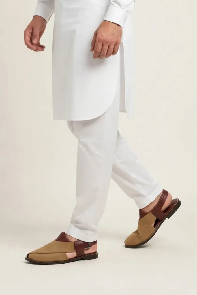 Montagu Peshawari Chappals – Camel and Brown 2 – view 2