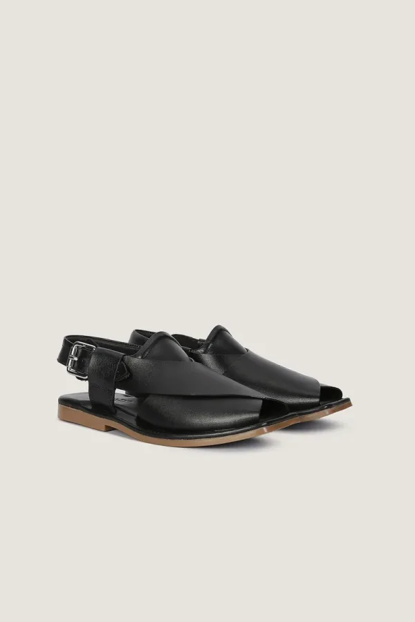 Orchard Peshawari Chappals – Black – view 3