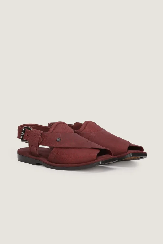 Orchard Peshawari Chappals – Burgundy – view 2