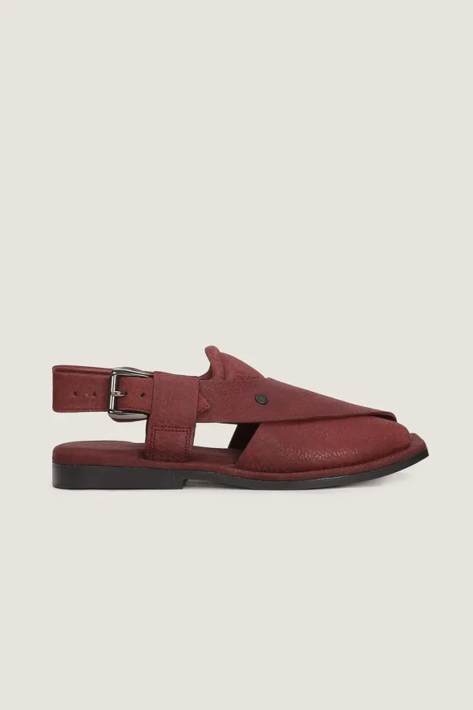 Orchard Peshawari Chappals – Burgundy – view 3