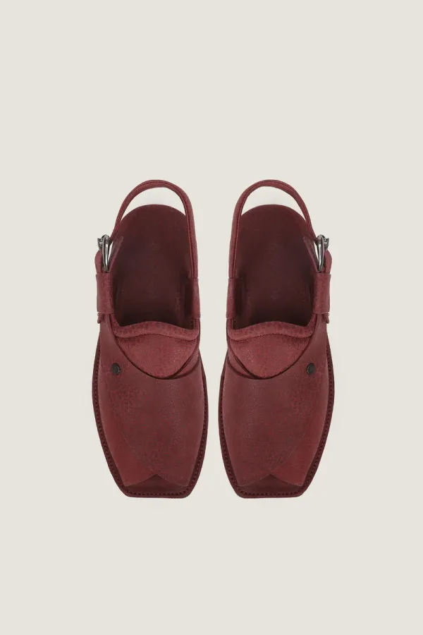 Orchard Peshawari Chappals – Burgundy – view 4