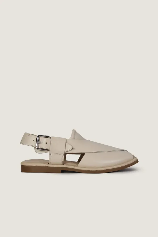Orchard Peshawari Chappals – White – view 2