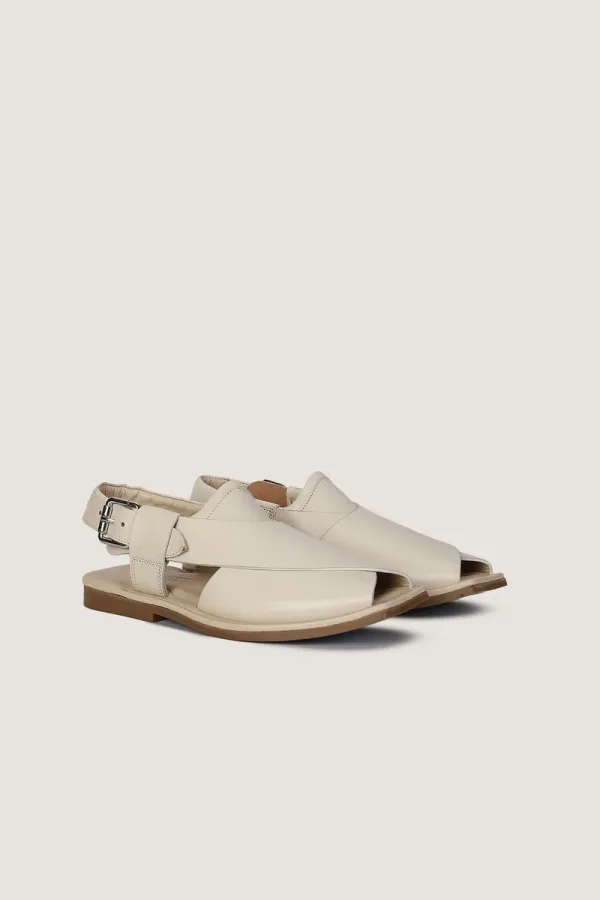 Orchard Peshawari Chappals – White – view 3