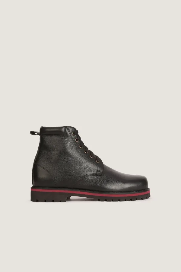 Piccadilly Zip Lace-Up Leather Boots – Black – view 2