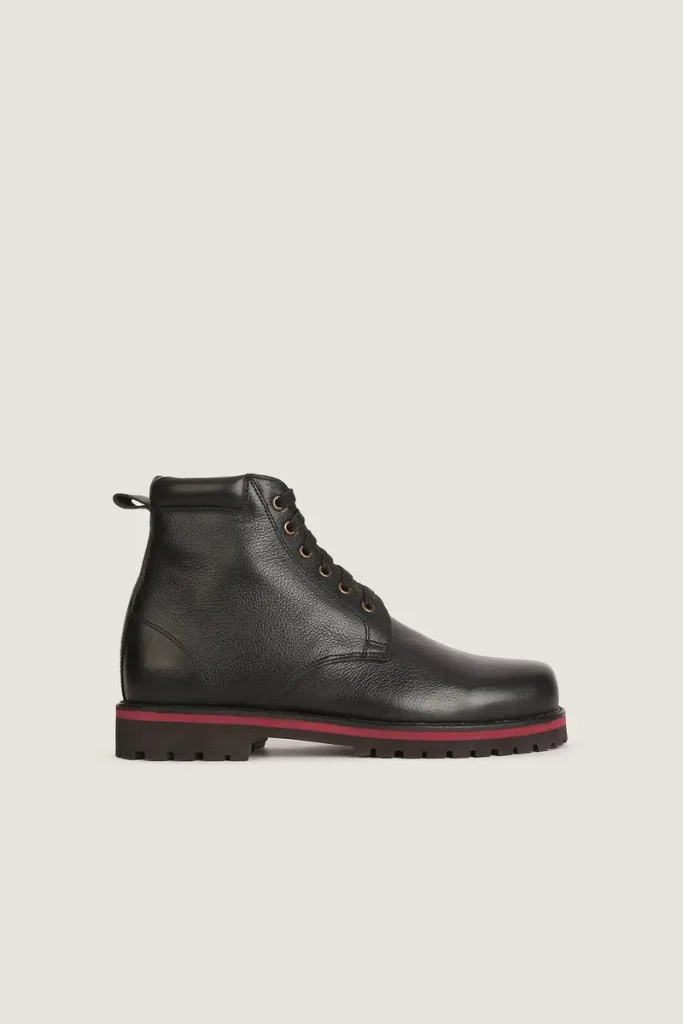 Piccadilly Zip Lace-Up Leather Boots – Black – view 2
