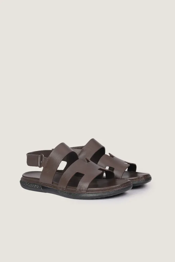 Poland Leather Sandals – Chocolate Brown – view 3