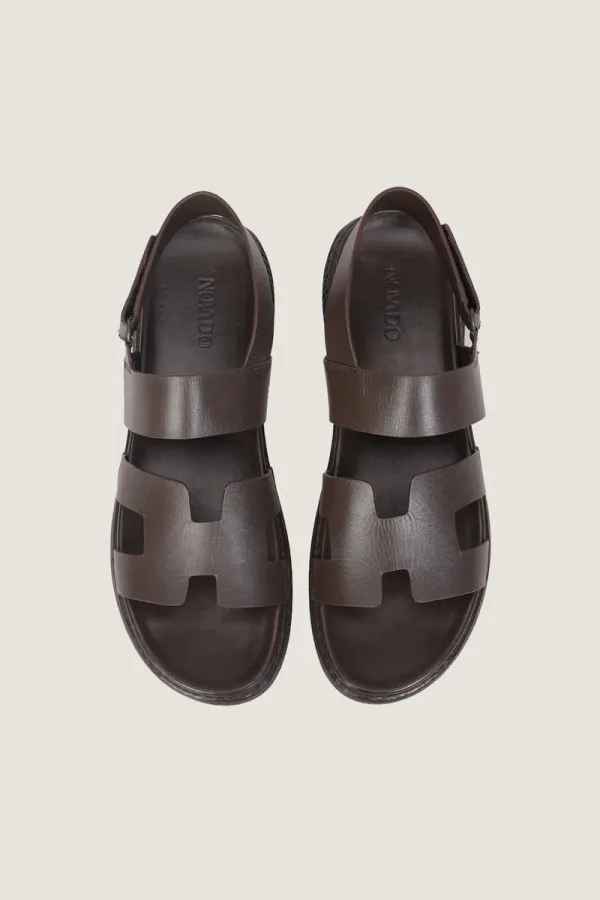 Poland Leather Sandals – Chocolate Brown – view 4