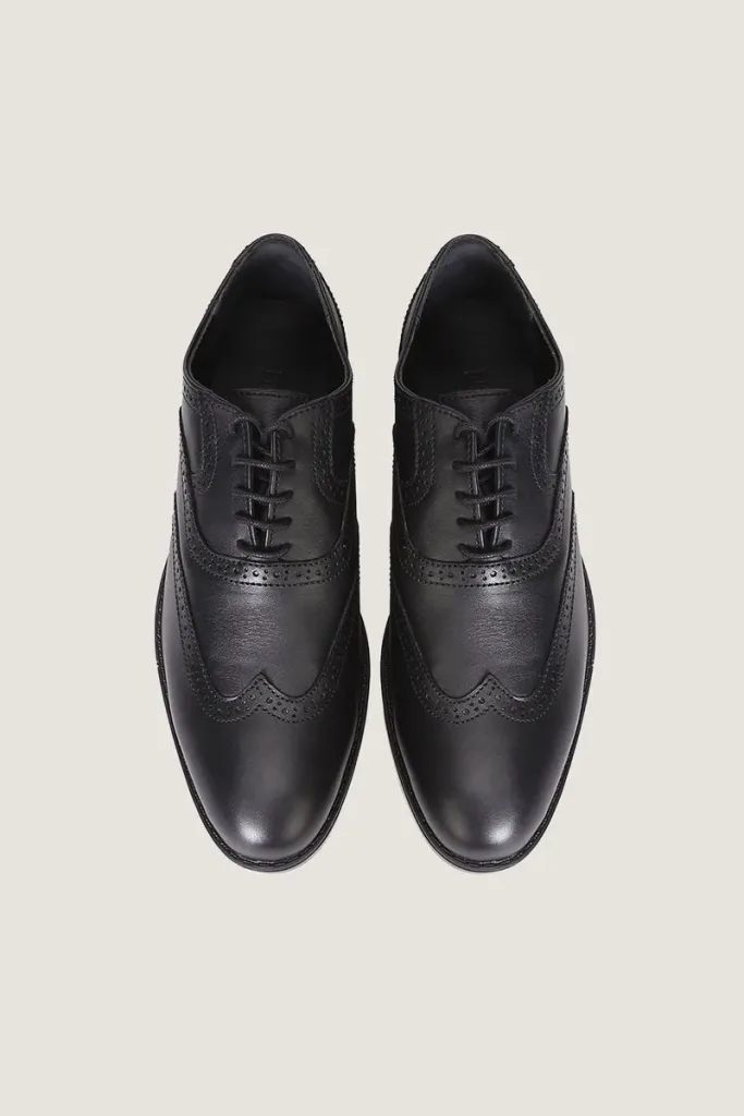 Portobello Brogue Oxford Shoes – Black – view 4