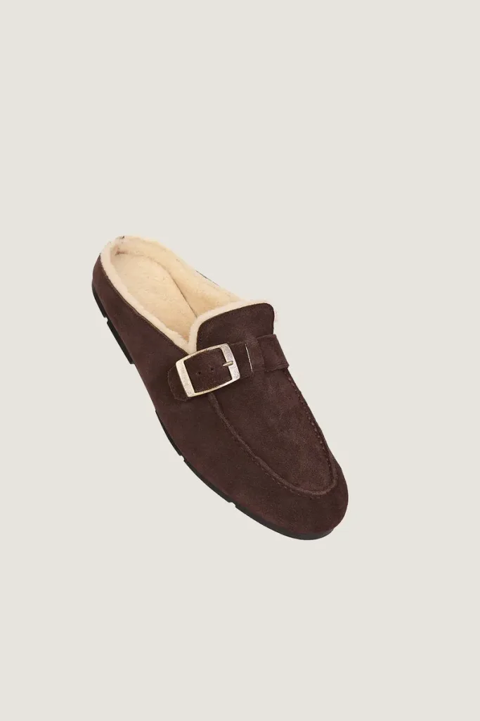 Russell Leather Mules – Chocolate Brown – view 1