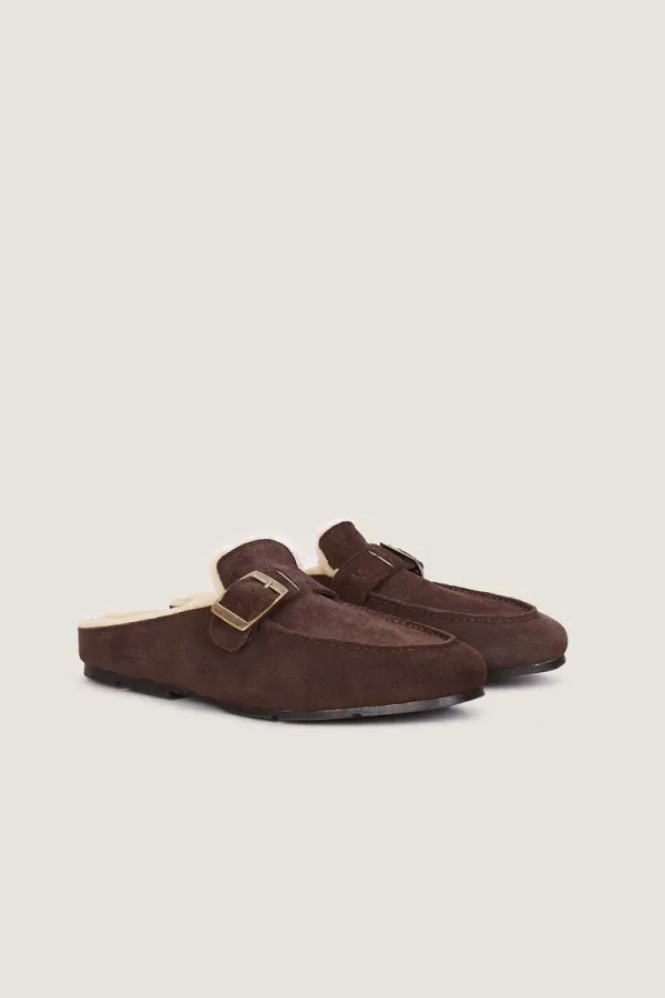 Russell Leather Mules – Chocolate Brown – view 3