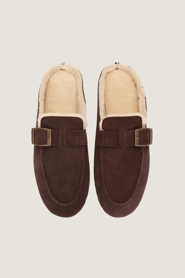 Russell Leather Mules – Chocolate Brown – view 4