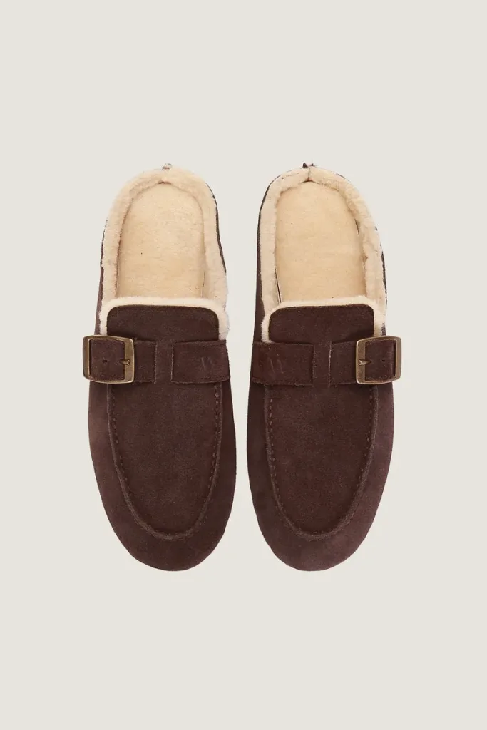 Russell Leather Mules – Chocolate Brown – view 4