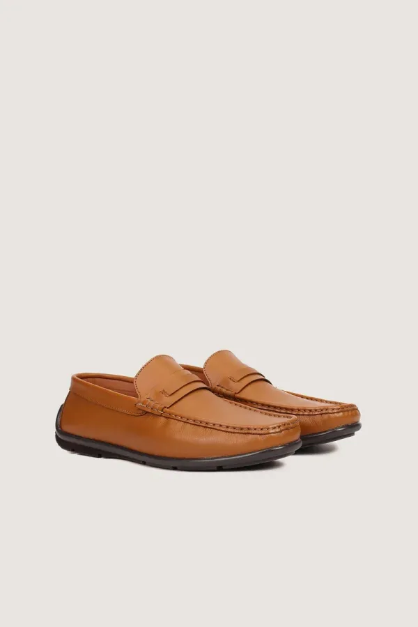 Savoy Leather Driving Shoes – Tan – view 2