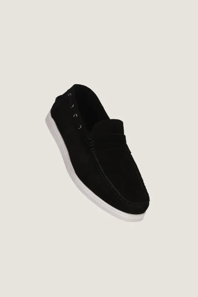 Threadneedle Suede Loafers – Black – view 1