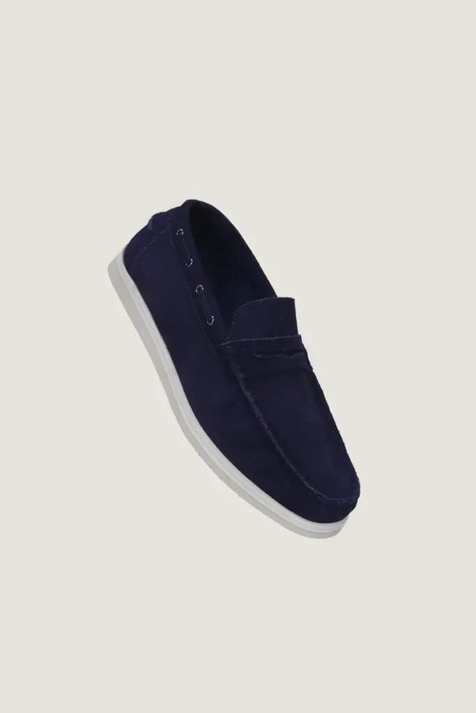 Threadneedle Suede Loafers – Blue – view 1