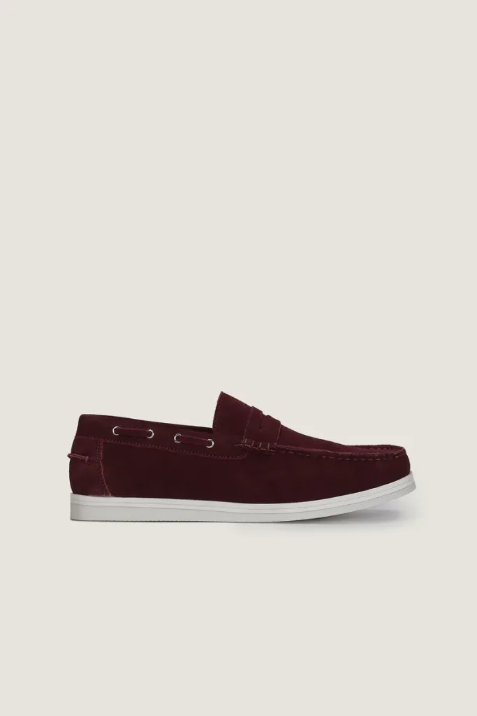 Threadneedle Suede Loafers – Burgundy – view 2