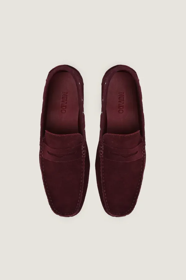 Threadneedle Suede Loafers – Burgundy – view 4