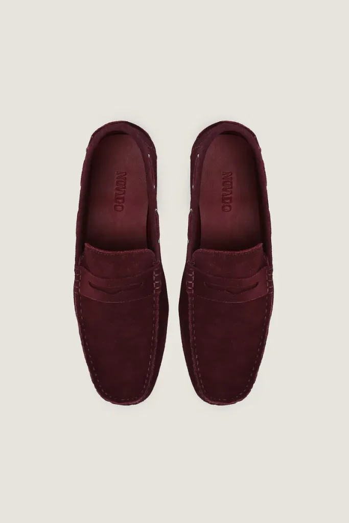 Threadneedle Suede Loafers – Burgundy – view 4