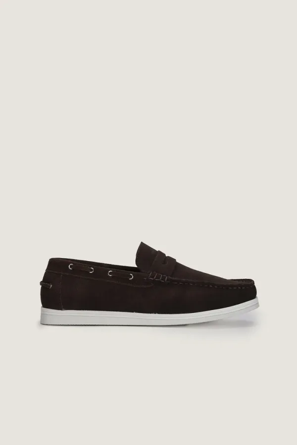 Threadneedle Suede Loafers – Chocolate Brown – view 2