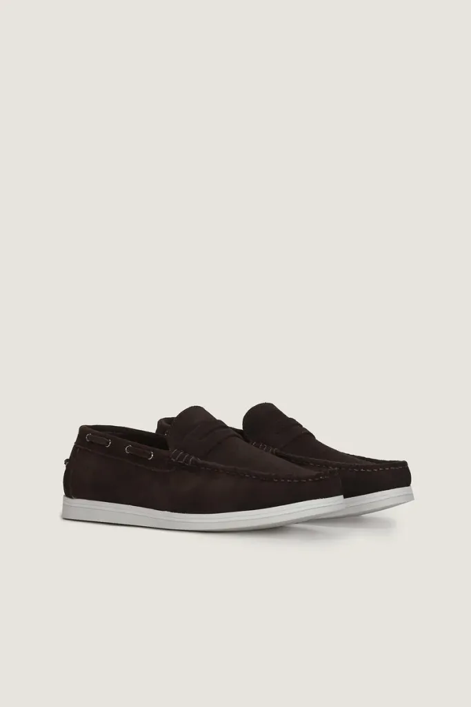 Threadneedle Suede Loafers – Chocolate Brown – view 3