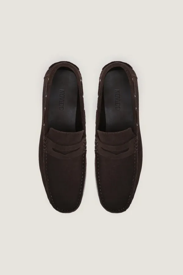 Threadneedle Suede Loafers – Chocolate Brown – view 4