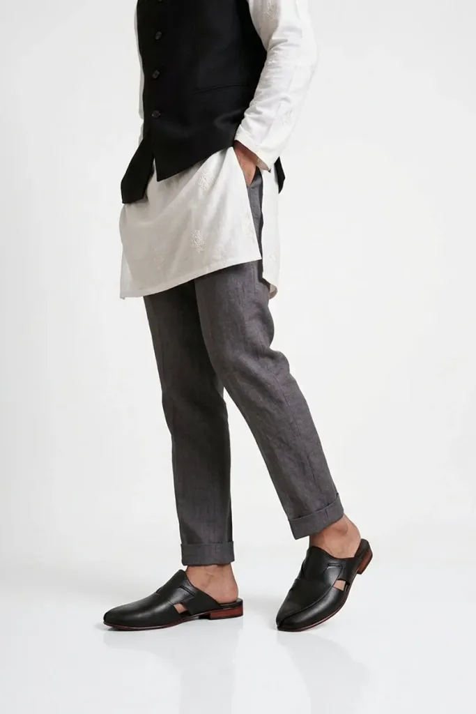 Vigo Leather Mules – Black – view 1
