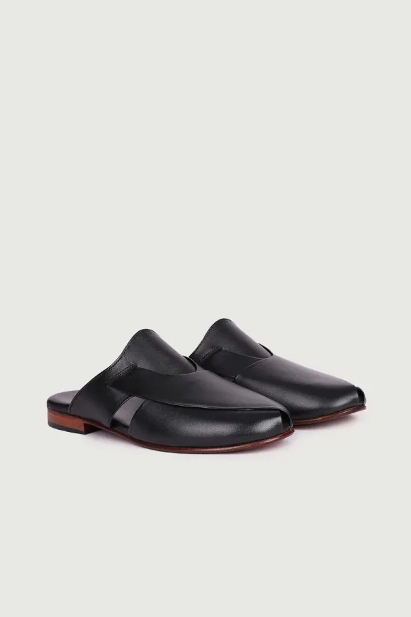Vigo Leather Mules – Black – view 4